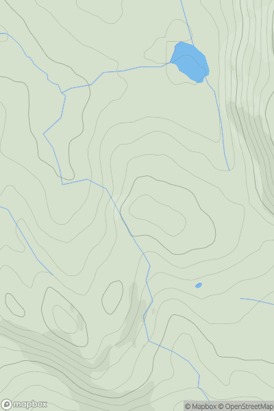 Thumbnail image for Foel yr Erw showing contour plot for surrounding peak