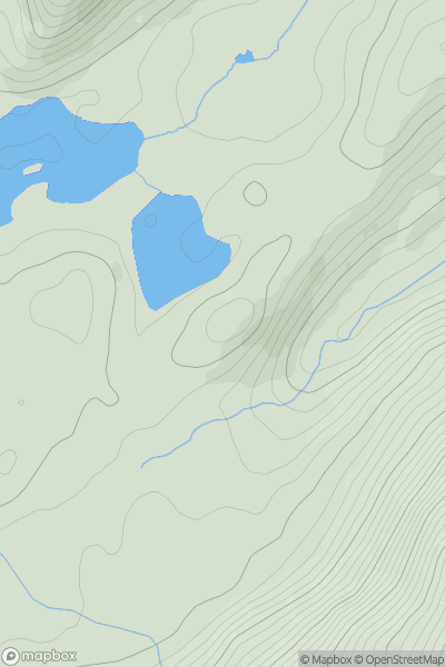 Thumbnail image for Bryn y Gregennen showing contour plot for surrounding peak