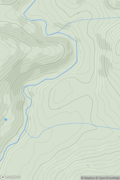 Thumbnail image for Banc Ysbyty Cynfyn showing contour plot for surrounding peak