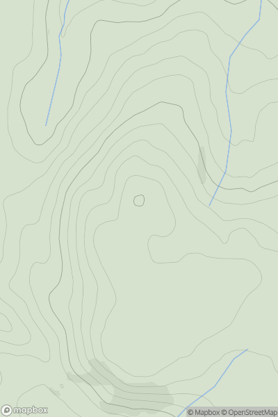 Thumbnail image for Ffridd y Mynydd North Top showing contour plot for surrounding peak