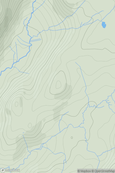 Thumbnail image for Moel Wnog showing contour plot for surrounding peak