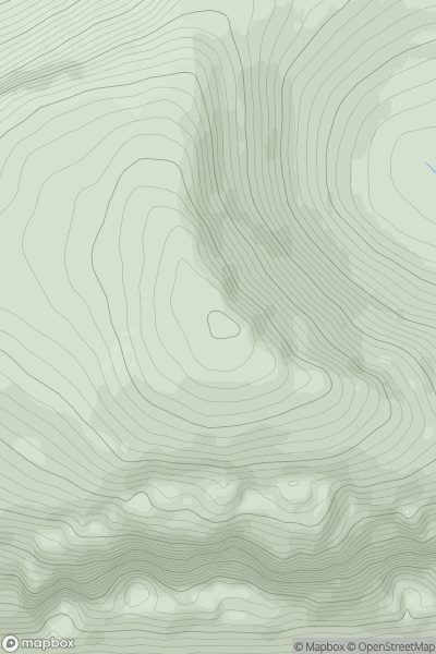 Thumbnail image for Beinn a' Chrulaiste showing contour plot for surrounding peak