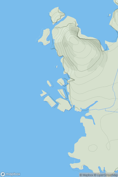 Thumbnail image for Heillie Stack showing contour plot for surrounding peak