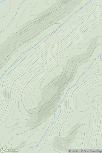 Thumbnail image for Banc Cefngarreg showing contour plot for surrounding peak