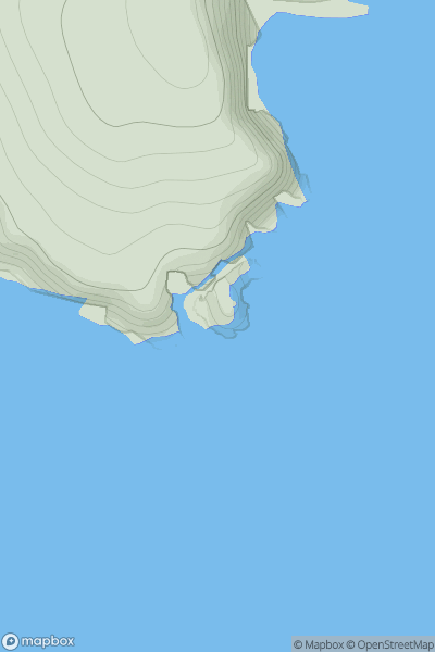 Thumbnail image for Holm of Noss showing contour plot for surrounding peak