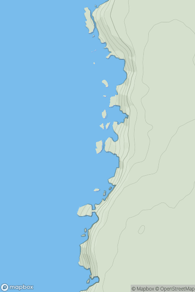 Thumbnail image for Pendarves Island showing contour plot for surrounding peak