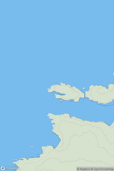 Thumbnail image for Porth Island showing contour plot for surrounding peak