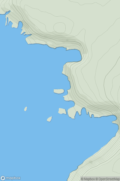 Thumbnail image for Ynys Ddu showing contour plot for surrounding peak