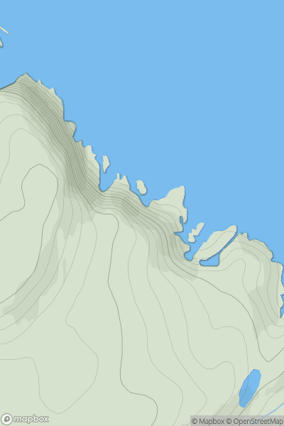 Thumbnail image for Geodha Glas Stack showing contour plot for surrounding peak