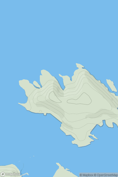 Thumbnail image for Stac Geodh' Mhanaich showing contour plot for surrounding peak