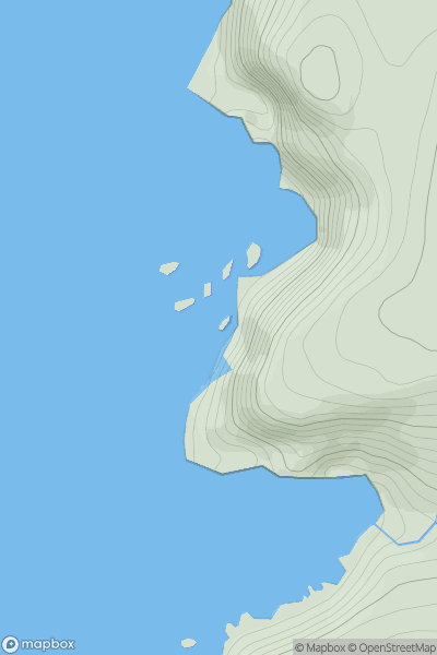 Thumbnail image for Stac Geodha Cul an Fhraochaidh showing contour plot for surrounding peak