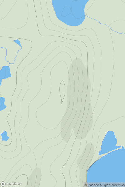 Thumbnail image for Hill of Haggrister showing contour plot for surrounding peak