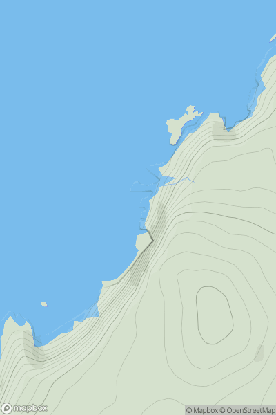 Thumbnail image for Old Man of Stoer South Stack showing contour plot for surrounding peak