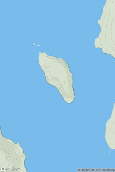 Thumbnail image for Shieldaig Island showing contour plot for surrounding peak
