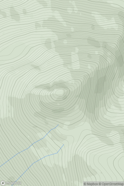 Thumbnail image for Pap of Glencoe showing contour plot for surrounding peak