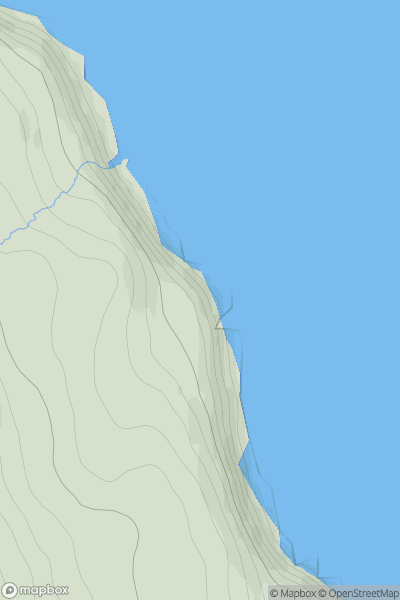 Thumbnail image for Caisteal an Fhithich showing contour plot for surrounding peak