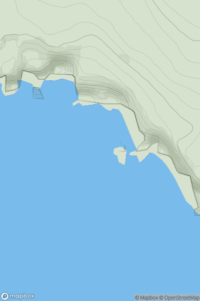Thumbnail image for Stac Uamh na Luinge (Stack of Lorgasdal South) showing contour plot for surrounding peak