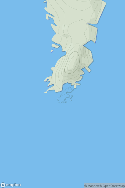 Thumbnail image for Little Tind showing contour plot for surrounding peak
