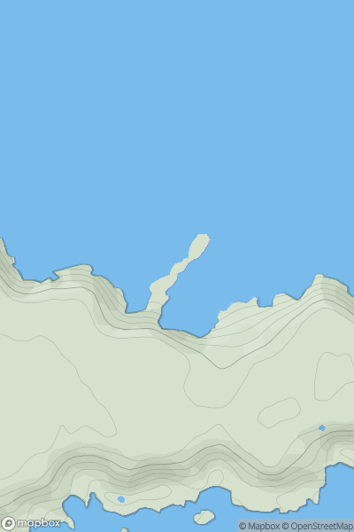 Thumbnail image for Eilean Caol Heisgeir showing contour plot for surrounding peak
