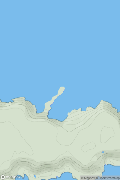 Thumbnail image for Eilean a Muigh Heisgeir showing contour plot for surrounding peak