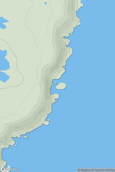 Thumbnail image for Eilean Sguinean nan Creagan Briste showing contour plot for surrounding peak