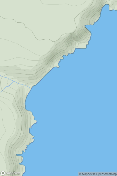 Thumbnail image for Eilean Glas Cuilatotar showing contour plot for surrounding peak
