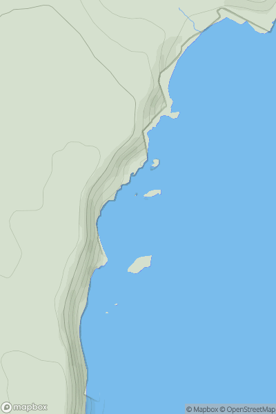 Thumbnail image for North Stack of Duncansby showing contour plot for surrounding peak