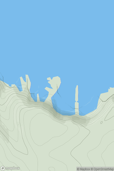 Thumbnail image for Maw Craig showing contour plot for surrounding peak