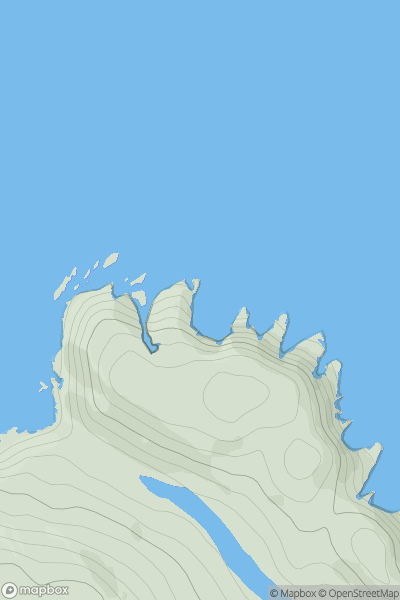 Thumbnail image for Downie's Goats (Crooked Carr) showing contour plot for surrounding peak