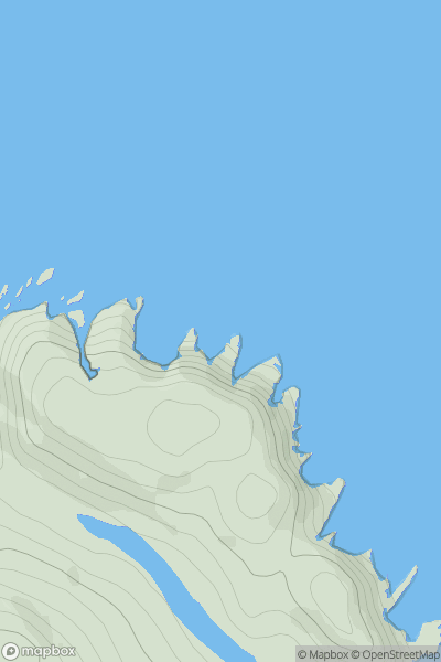 Thumbnail image for Cleaver Rock showing contour plot for surrounding peak