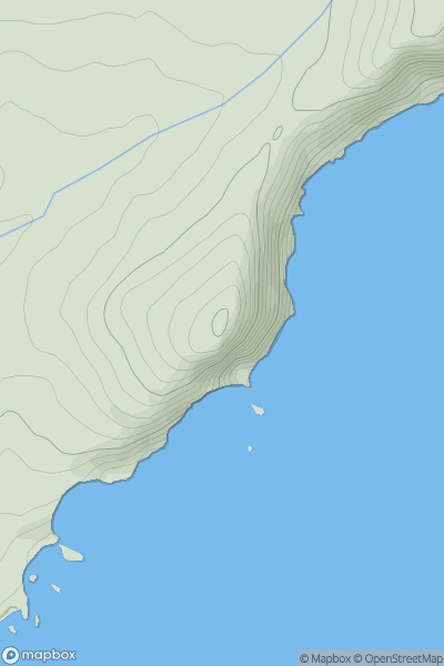 Thumbnail image for High Peak showing contour plot for surrounding peak