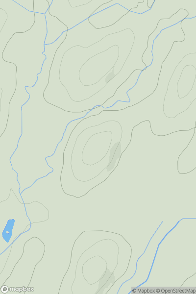 Thumbnail image for Over Blease Hill showing contour plot for surrounding peak