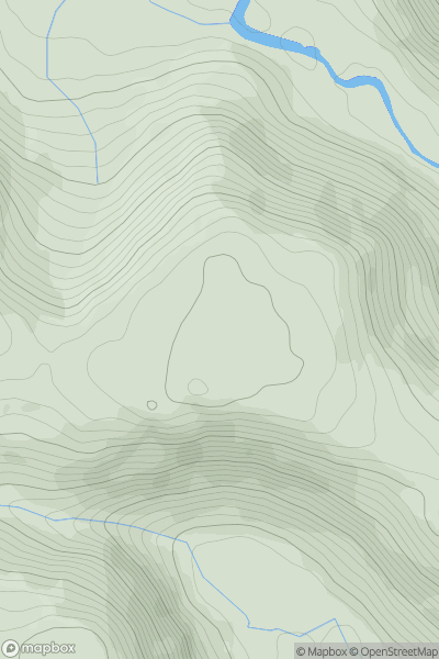 Thumbnail image for Esgair Dderw showing contour plot for surrounding peak