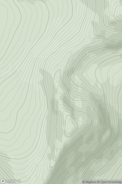 Thumbnail image for A' Chir North Top showing contour plot for surrounding peak