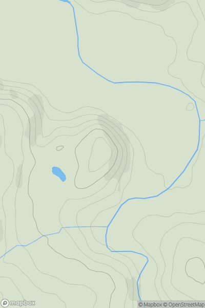 Thumbnail image for Coed Tanycastell showing contour plot for surrounding peak