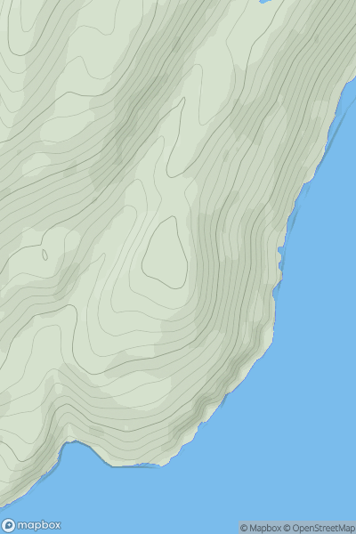 Thumbnail image for Ffridd Gorllwyn showing contour plot for surrounding peak
