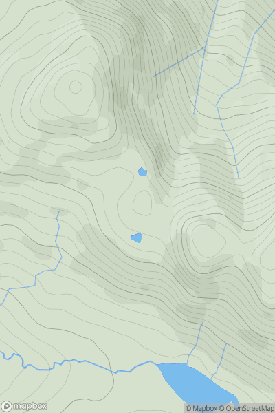 Thumbnail image for Stob Garbh Bhealach showing contour plot for surrounding peak