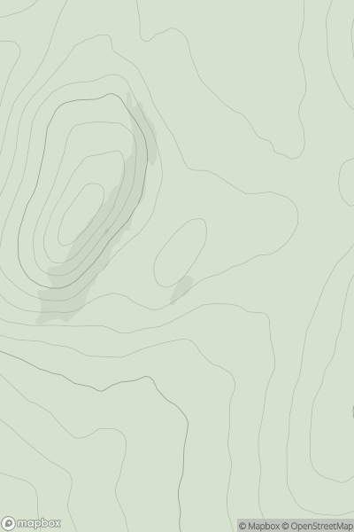 Thumbnail image for Meall Ruigh nam Biorag East Top showing contour plot for surrounding peak