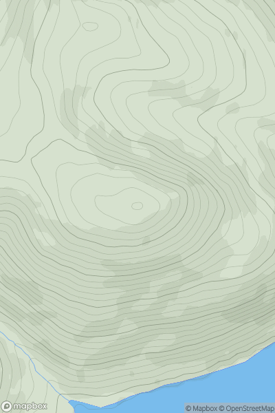 Thumbnail image for Clockmore showing contour plot for surrounding peak