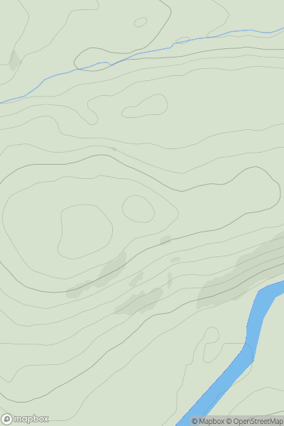 Thumbnail image for Hill of Trustach showing contour plot for surrounding peak