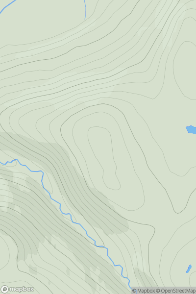 Thumbnail image for Creag Shrath-nin showing contour plot for surrounding peak