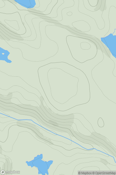 Thumbnail image for Cnoc Gleannan na Gaoithe showing contour plot for surrounding peak