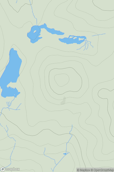 Thumbnail image for Beinn an Fhreiceadain showing contour plot for surrounding peak