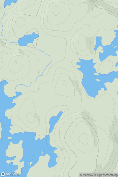 Thumbnail image for Cnoc Loch na h-Airigh Glaise showing contour plot for surrounding peak