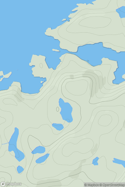 Thumbnail image for Cnoc Loch an Roin North Top showing contour plot for surrounding peak