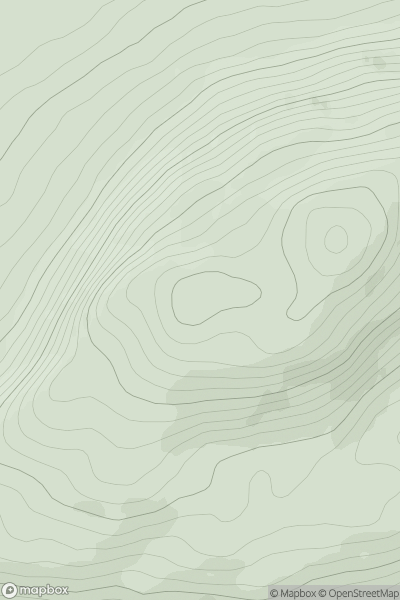 Thumbnail image for Carn nam Feuaich West Top showing contour plot for surrounding peak