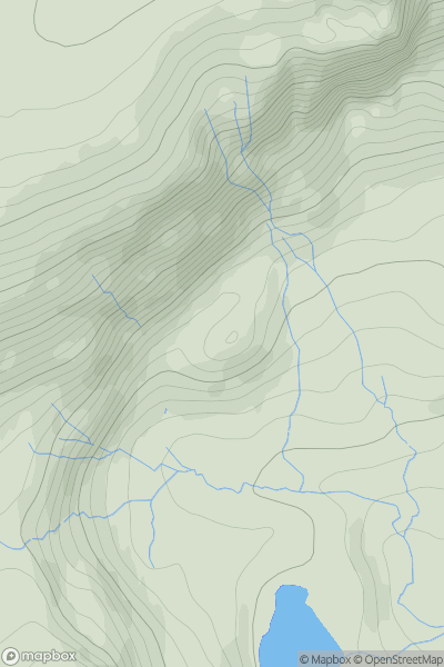 Thumbnail image for Cnoc a' Mheirlich showing contour plot for surrounding peak
