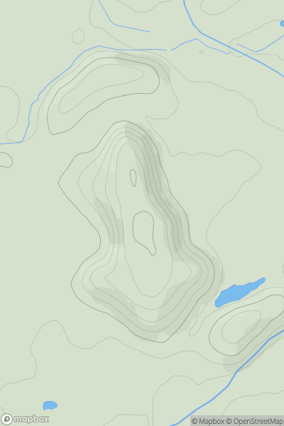Thumbnail image for Greendykes Bing showing contour plot for surrounding peak