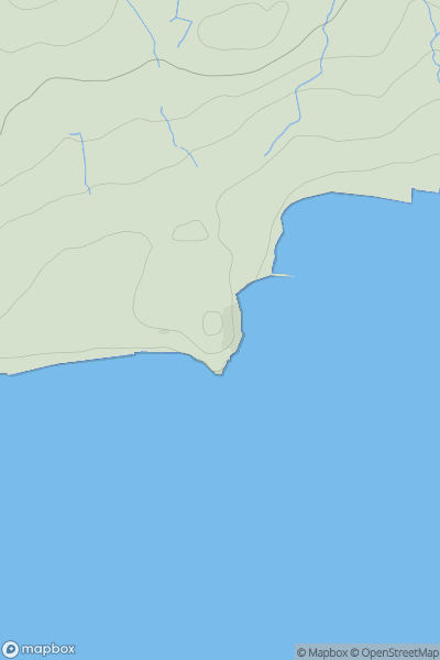 Thumbnail image for Criccieth Castle showing contour plot for surrounding peak