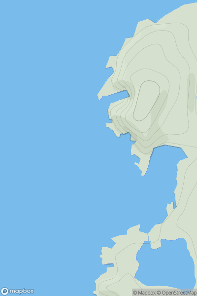 Thumbnail image for West Stack of Sandwick showing contour plot for surrounding peak